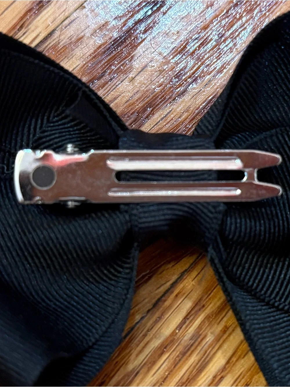 Black Bow Hair Clip for Kids